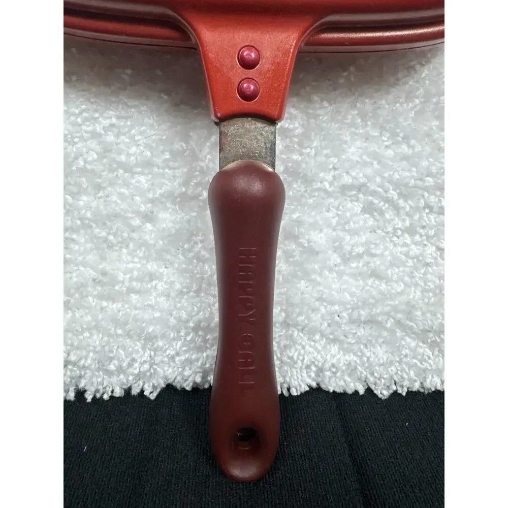 Happy Call Double Sided RED Frying Pan Griddle Camping